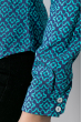 Блузка женская с узором и пуговицами 64PD155-3 джинс-бирюза