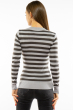 Пуловер женский с V-образным вырезом 618F095 стальной-хаки