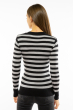 Пуловер женский с V-образным вырезом 618F095 черно-стальной