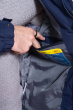 Куртка спортивная 120PCHB1929 темно-синий меланж / серый