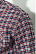 Рубашка мужская в мелкую клетку  276V003-2 красно-синий