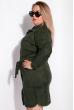 Платье женское с поясом 151P2948 темно-зеленый