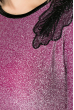 Платье женское люрикс, с нашивками «Листья» 69P0986 малиново-серебристый
