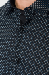 Рубашка мужская в мелкий принт 50PD6096 черно-белый