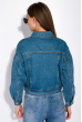 Укороченная джинсовая куртка 120PSKL3313 светло-синий