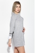 Платье женское с шифоновым манжетом 69PD953 светло-серый меланж
