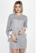 Платье женское с шифоновым манжетом 69PD953 светло-серый меланж