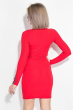 Платье женское  с вставками на рукавах 80PD1329 красный