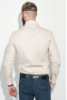 Рубашка мужская с нашивкой на груди 50PD0011 бежевый