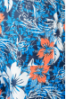 Шорты мужские пляжные крупный цветочный принт 165V001-18 сине-оранжевый