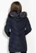 Женская удлиненная куртка 120PSKL9610 темно-синий
