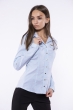 Рубашка женская 118P275 бело-бирюзовый