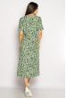Платье с разрезом цветочный принт 632F017-1 зеленый