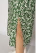 Платье с разрезом цветочный принт 632F017-1 зеленый