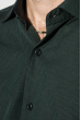 Рубашка мужская принтованная с карманом 50PD0068 черно-зеленый