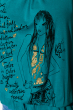 Майка женская на бретелях 108P006 с принтом темно-бирюзовый