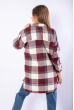 Рубашка женская 632F019-2 бордово-молочный