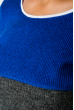Джемпер женский двухцветный 63P001 сине-серый