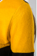 Джемпер женский двухцветный 63P001 желто-коричневый