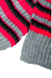 Комплект детский шапка и шарф в полоску 65P15-013 junior серо-коралловый