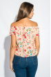 Блуза женская с резинкой на плечах 266F011-1 розовый