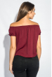 Блуза женская с резинкой на плечах 266F011-1 вишневый