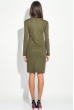 Платье женское длинное, ткань в рубчик 388F003 хаки