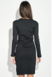 Платье женское длинное, ткань в рубчик 388F003 черный