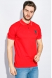 Поло мужское однотонное, 12 цветов 412F002 красно-белый