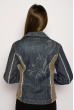 Куртка женская с вышивкой 85P2660 сине-оливковый