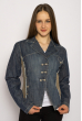 Куртка женская с вышивкой 85P2660 сине-оливковый