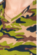 Футболка мужская с V-образным вырезом, милитари принт 4711-5 коричнево-зеленый