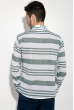 Рубашка мужская в полоску 511F003-1 бело-зеленый