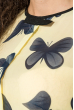 Блузка женская легкая 64PD170 желтый ,  бабочки