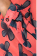 Блузка женская легкая 64PD170 коралловый , бабочки