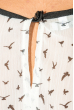 Блузка женская легкая 64PD170 бело-черный / птица