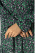 Платье в цветочек 632F013 черно-зеленый