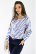Костюм женский (рубашка,брюки) Классический 95P8024 сине-белый