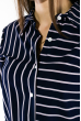 Костюм женский (рубашка,брюки) Классический 95P8024 черно-синий