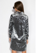 Платье женское с воротником из велюра 121P023 темно-серый