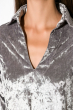 Платье женское с воротником из велюра 121P023 серый