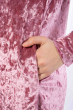 Платье женское с воротником из велюра 121P023 розовый