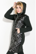 Пальто женское, стильное с капюшоном 77PD860 черный