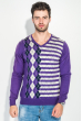 Пуловер мужской с комбинированным орнаментом 50PD311 фиолетовый