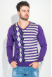 Пуловер мужской с комбинированным орнаментом 50PD311 фиолетовый