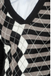 Пуловер мужской с комбинированным орнаментом 50PD311 черно-серый