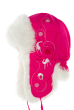 Шапка женская с мехом 120PTLM002 junior розово-белый