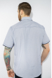 Рубашка с коротким рукавом 199P0119 бело-синий