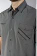 Рубашка с коротким рукавом 199P0119 серо-черный