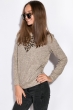 Свитшот женский 120PDNK0105 светло-бежевый / меланж